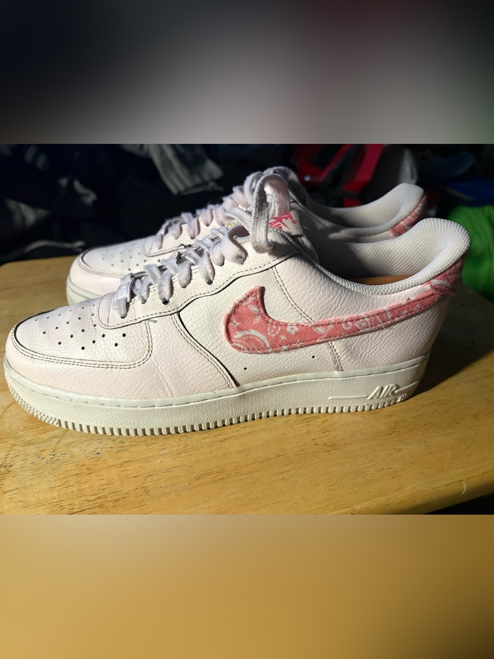 Nike Air Force 1 Low — Light Pink with Coral Swoosh